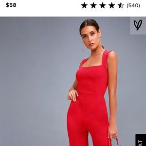 Lulus red jumpsuit